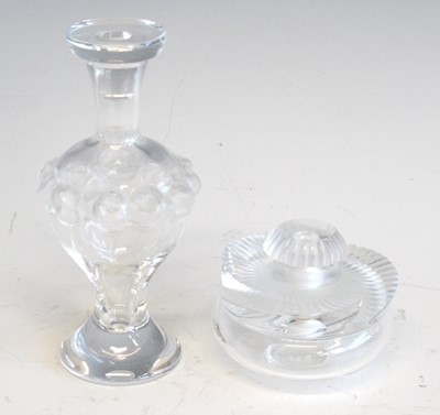 Lot 53 - Two contemporary Lalique glass perfume bottles...