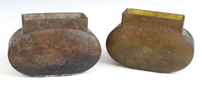 Lot 63 - A pair of Daum Nancy heavy frosted glass oval...