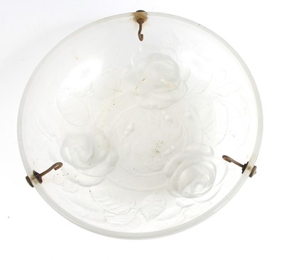 Lot 55 - A French Art Deco frosted and moulded glass...