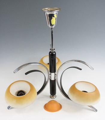 Lot 145 - A 1960s Danish chromed metal and ebonised...