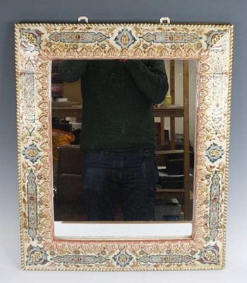 Lot 29 - Zsolnay Pecs - a rectangular ceramic framed...