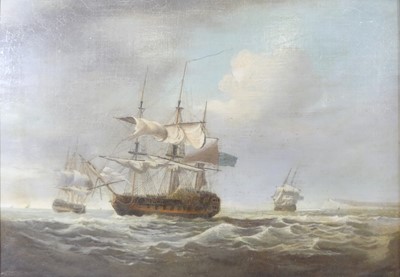 Lot 1317 - 19th century English school - Seascape with...