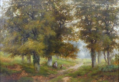 Lot 1345 - George Vicat Cole (1833-1893) - Figures in a...
