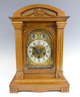 Lot 1360 - A late 19th century German walnut cased...
