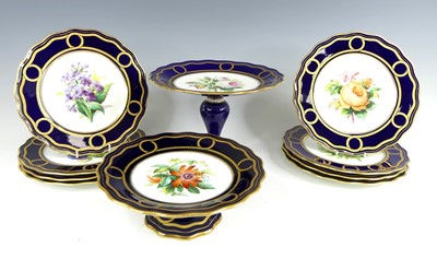 Lot 1077 - A mid-Victorian porcelain dessert service...