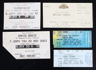 Lot 707 - A collection of concert ticket stubs to...