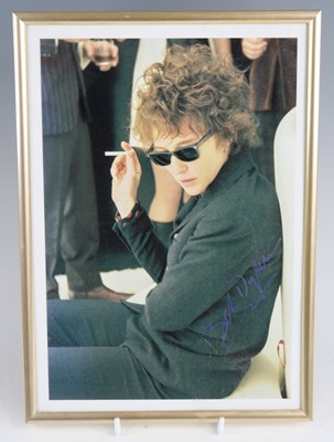 Lot 712 - Bob Dylan, a 27 x 19cm colour image of Dylan...
