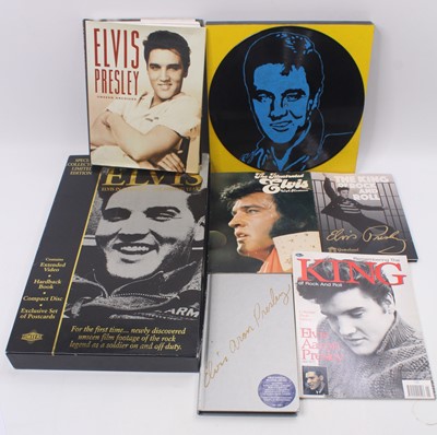 Lot 696 - Two large boxes of Elvis Presley memorabilia...