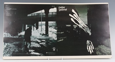 Lot 710 - Peter Gabriel, two original card proof design...