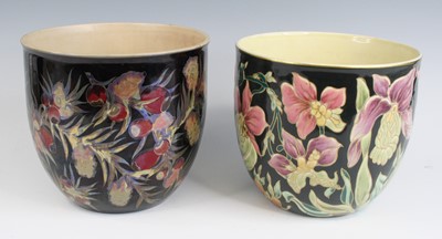 Lot 25 - Two similar Zsolnay Pecs pottery...