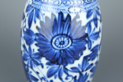 Lot 2034 - A Chinese blue and white ‘spirit’ bottle, Qing...