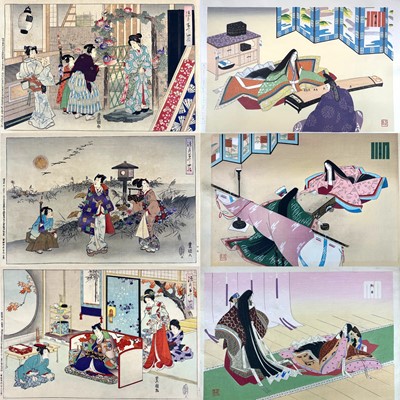 Lot 2241 - Three Japanese woodblock prints from The Tale...