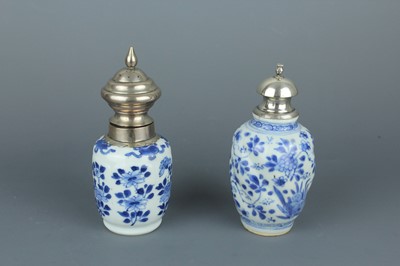 Lot 2036 - Two small Chinese blue and white ‘flowers’...