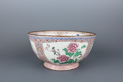 Lot 2169 - A large Chinese Canton enamel “birds and...