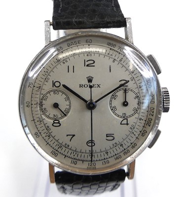 Lot 1225 - A vintage gent's Rolex steel cased chronograph...