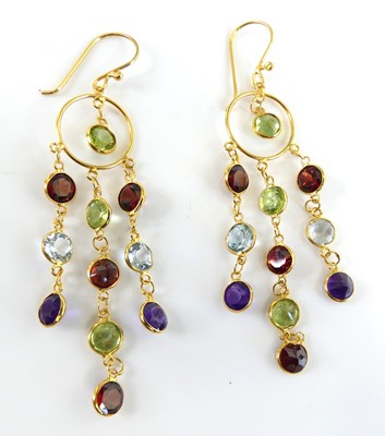 Lot 1173 - A pair of contemporary yellow metal...
