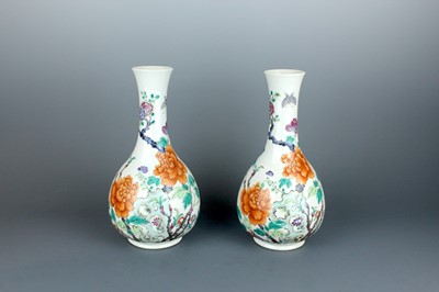 Lot 2132 - A pair of Chinese famille rose ‘flowers’...