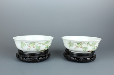 Lot 2127 - A pair of Chinese famille rose “floral”...