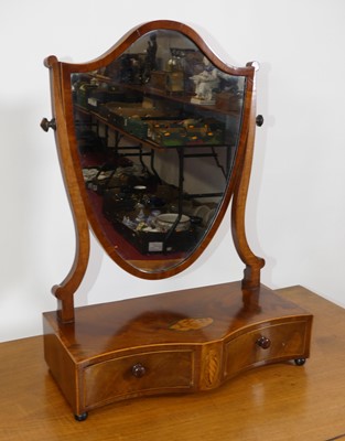 Lot 1370 - A Sheraton period mahogany and inlaid dressing...