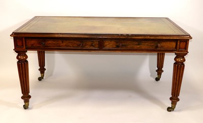 Lot 1430 - A George IV rosewood library table, having a...