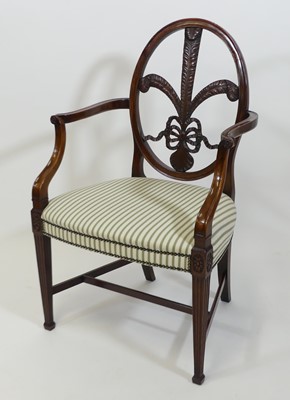 Lot 1389 - A circa 1900 mahogany elbow chair in the...