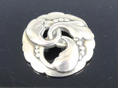 Lot 120 - Georg Jensen - a sterling silver pierced...