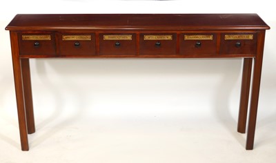 Lot 1404 - A mahogany apothecary hall table in the...
