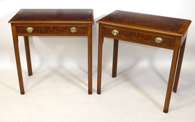 Lot 1385 - A pair of walnut and figured walnut single...