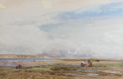 Lot 1296 - Claude Hayes (1852-1922) - The Essex marshes,...