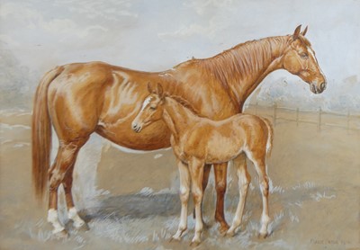 Lot 1304 - Frank Paton (1855-1909) - Mare and foal,...