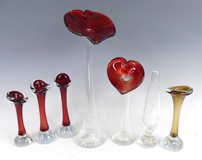 Lot 77 - A collection of seven various studio glass...