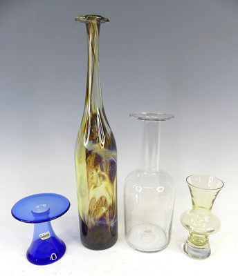 Lot 78 - A Mdina 'Earth Tones' glass bottle vase, of...