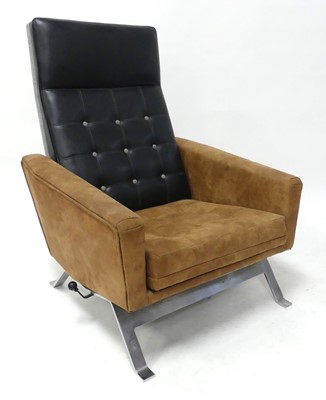 Lot 385 - A 1960s chrome framed reclining...