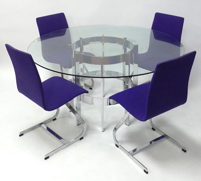 Lot 376 - Merrow Associates - a 1960s flat-sided chrome...