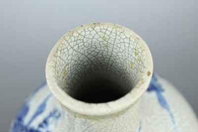 Lot 2030 - A large Chinese ge type bottle vase with blue...