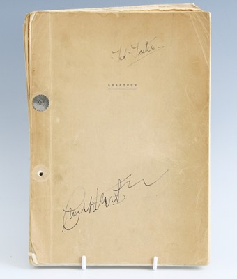 Lot 786 - Khartoum, 1966 screenplay signed to the cover...