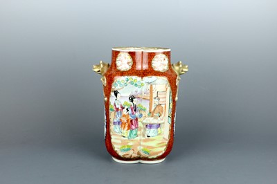 Lot 2141 - A Chinese famille rose conjoined ‘figural’...