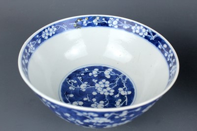 Lot 2022 - Two Chinese blue and white bowls, Qing Dynasty,...