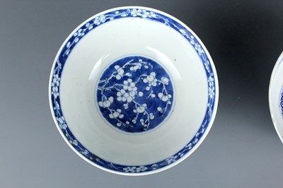 Lot 2022 - Two Chinese blue and white bowls, Qing Dynasty,...
