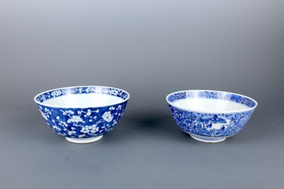 Lot 2022 - Two Chinese blue and white bowls, Qing Dynasty,...