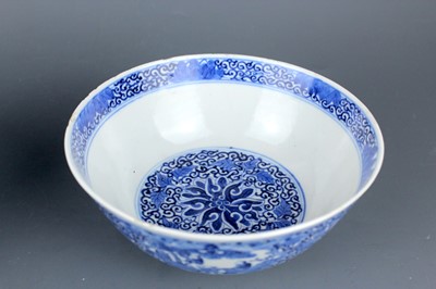 Lot 2022 - Two Chinese blue and white bowls, Qing Dynasty,...