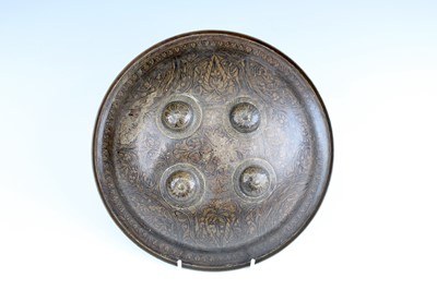 Lot 2216 - An Indo-Persian brass shield, 19th century,...