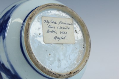 Lot 2031 - A Chinese blue and white garlic-mouth bottle...