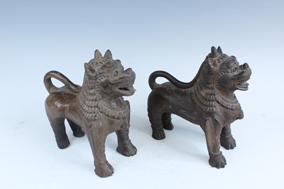 Lot 2219 - A pair of Indian or Southern Asian terracotta...