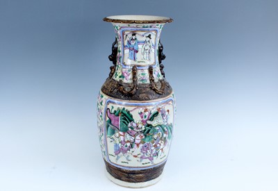 Lot 2135 - A large Chinese famille rose ‘figural’ vase,...