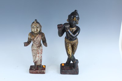Lot 2218 - Two Indian stone-carved figures, 19th or 20th...