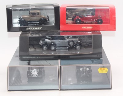 Lot 926 - Minichamps 1/43 scale group of 5 cased modern...