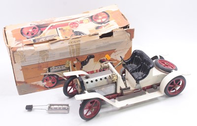 Lot 48 - Mamod SA1 steam roadster, comprising a white...