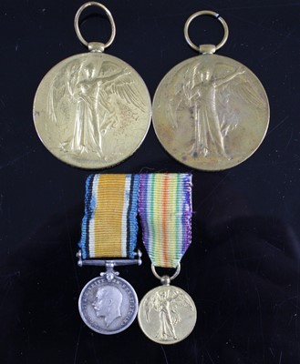 Lot 3226 - Two WW I Victory medals, naming 23433 PTE. W....