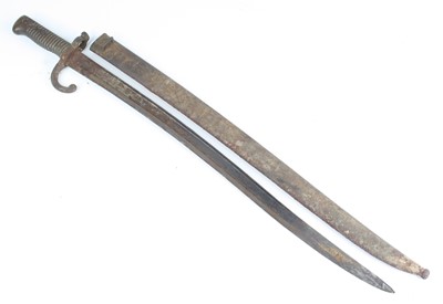 Lot 3273 - A French model 1866 chassepot bayonet, having...